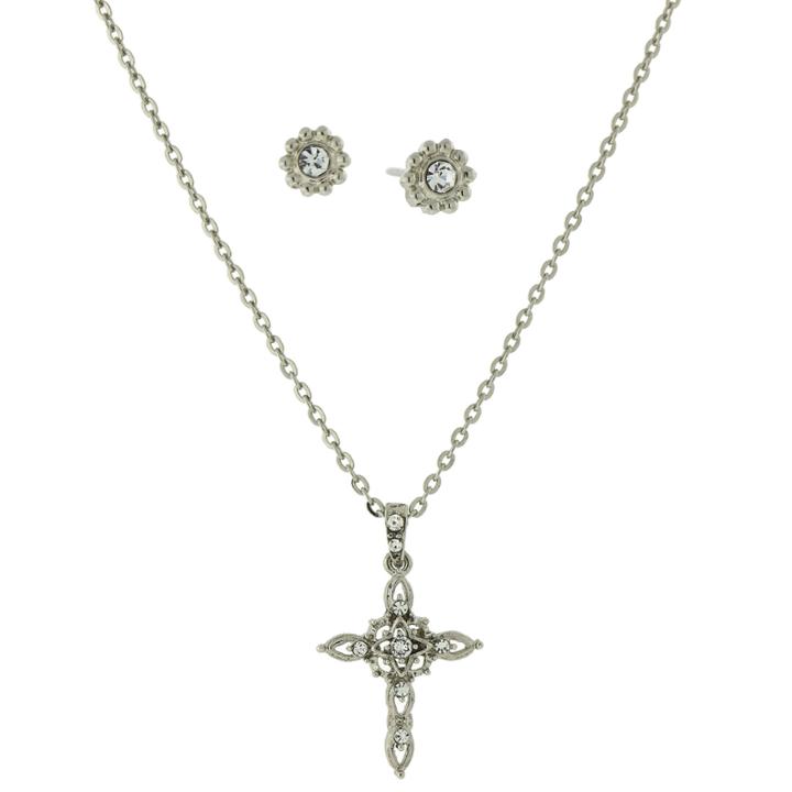 Symbols Of Faith Religious Jewelry Womens 2-pc. Clear Jewelry Set