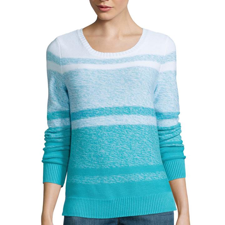 Liz Claiborne Long-sleeve Ombr Marled Sweater