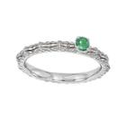 Personally Stackable Lab-created Emerald Floral Band Ring