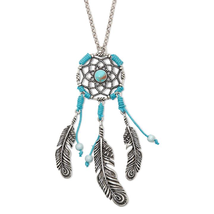 Decree Silver-tone Dreamcatcher 32 Pendant Necklace