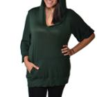 24/7 Comfort Apparel 3/4 Sleeve Hoodie Knit Hoodie-plus