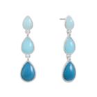 Liz Claiborne Blue Pear Drop Earrings
