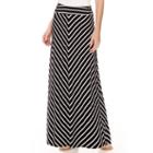 Liz Claiborne Mitred Stripe Maxi Skirt