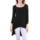 24/7 Comfort Apparel High-low Extra Long Tunic Top