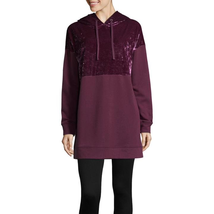 Flirtitude Oversize Velvet Hoodie- Juniors