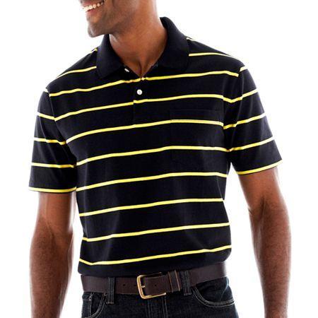 St. John's Bay Bar-striped Pocket Polo
