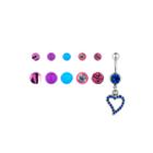 Stainless Steel 316l 14 Ga. 10-pc 5mm And 8mm Loose Bead Belly Ring Set