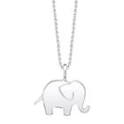 Footnotes Elephant Womens Sterling Silver Pendant Necklace