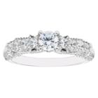 Enchanted Disney Fine Jewelry Womens 3/4 Ct. T.w. Genuine Round White Diamond 14k Gold Engagement Ring