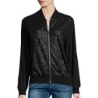 I Jeans By Buffalo Long-sleeve Zip-front Sequin Jacket