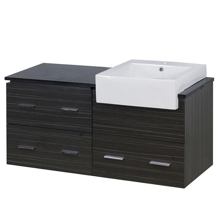 46-in. W 18-in. D Modern Wall Mount Plywood-melamine Vanity Base Set Only In Dawn Grey