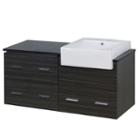 46-in. W 18-in. D Modern Wall Mount Plywood-melamine Vanity Base Set Only In Dawn Grey