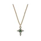 1928 Symbols Of Faith Religious Jewelry Womens Green Pendant Necklace