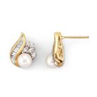 Cultured Freshwater Pearl Earrings 14k Over Sterling