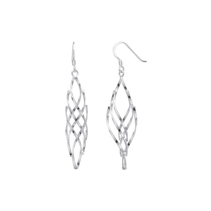 Sterling Silver Spiral Drop Earrings