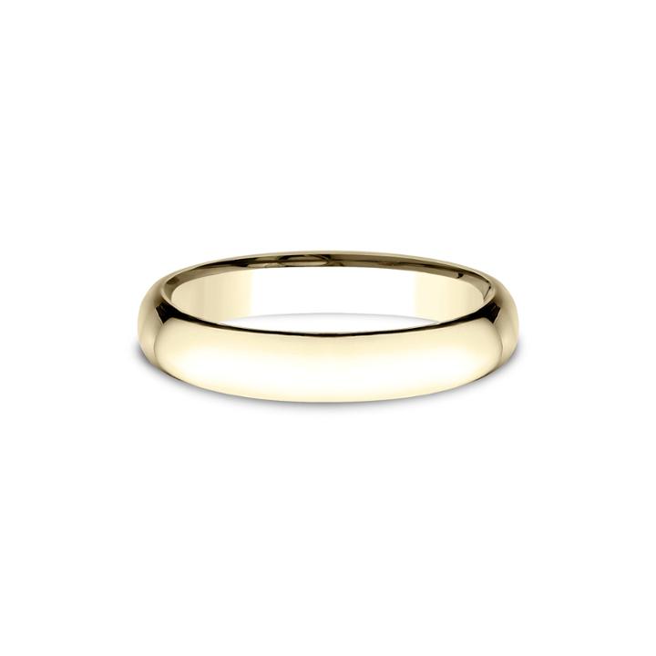 Womens 14k Yellow Gold 4mm Light Comfort-fit Wedding Band