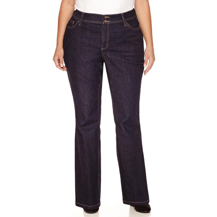 St. John's Bay Straight Fit Bootcut Jeans-plus (31/29 Short)