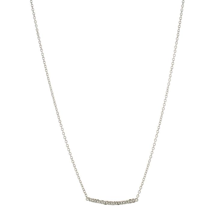 Cz By Kenneth Jay Lane Silver-tone Bar Pendant Necklace