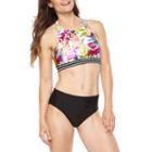 N Leaf High Neck Swimsuit Top