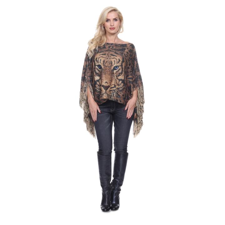 White Mark Tiger Ponchos