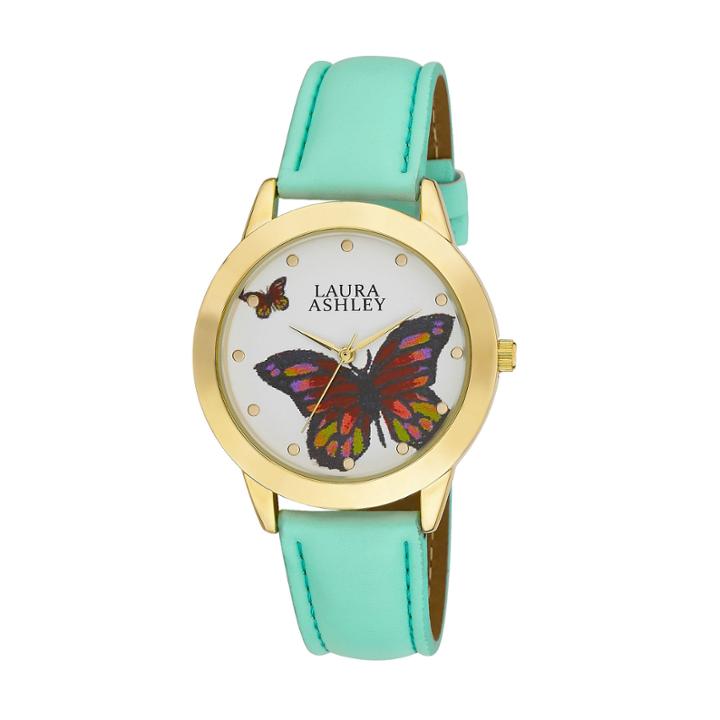 Laura Ashley Ladies Gold Butterfly Dial Watch La31014yg