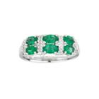 Limited Quantities Lab-created Emerald Sterling Silver Ring