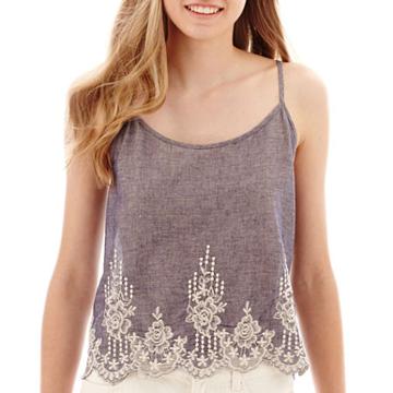 Trixxi Crochet-hem Tank Top