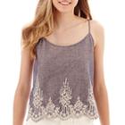 Trixxi Crochet-hem Tank Top