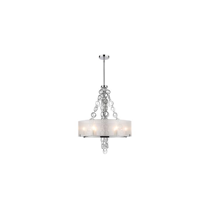 Danica 6-light Chandelier In Chrome