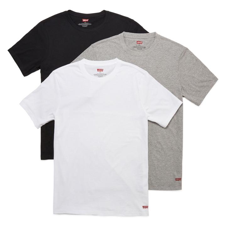 Levi's Cotton 3-pc. Short Sleeve Crew Neck T-shirt-big And Tall