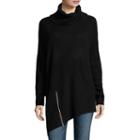 A.n.a Long-sleeve Asymmetrical-zip Poncho Sweater