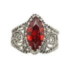 Sparkle Allure Womens Red Silver Over Brass
