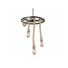 Warehouse Of Tiffany Tamia 3-light Hemp Rope 18-inch Edison Chandelier With Bulbs