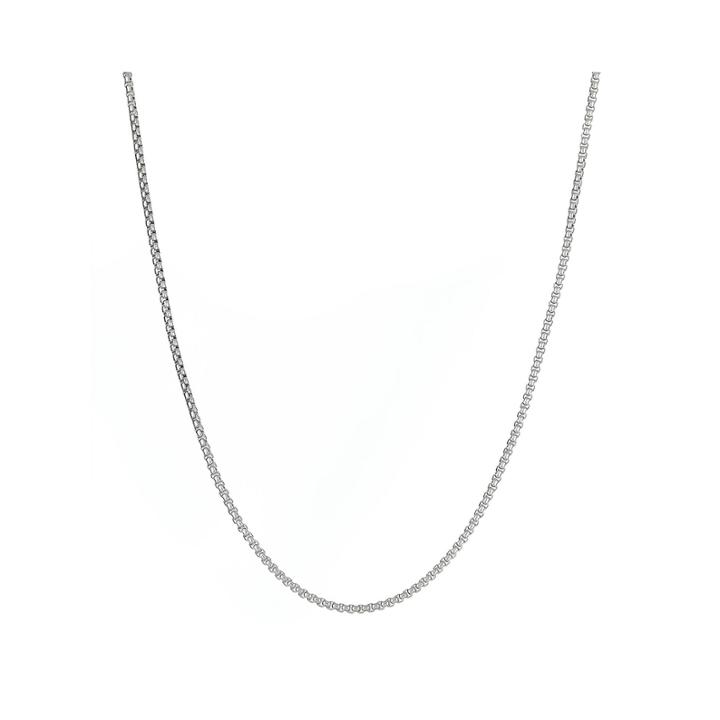 Mens Stainless Steel 18 2mm Round Box Chain