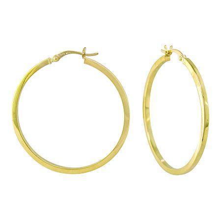 Large Square-tubed Hoop Earrings