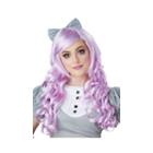 Lavender Cosplay Doll Adult Wig W/ Clip On Bow