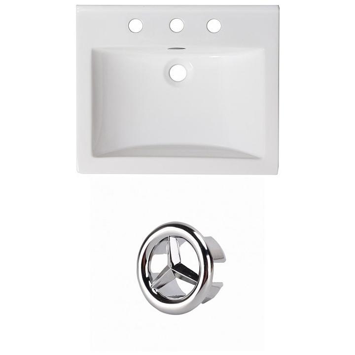 21-in. W 3h8-in. Ceramic Top Set In White Color