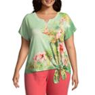 Alfred Dunner Parrot Cay Parrot Tee - Plus