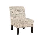 Lily Script Fabric Slipper Chair