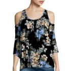 I Jeans By Buffalo Short-sleeve Cold-shoulder Top