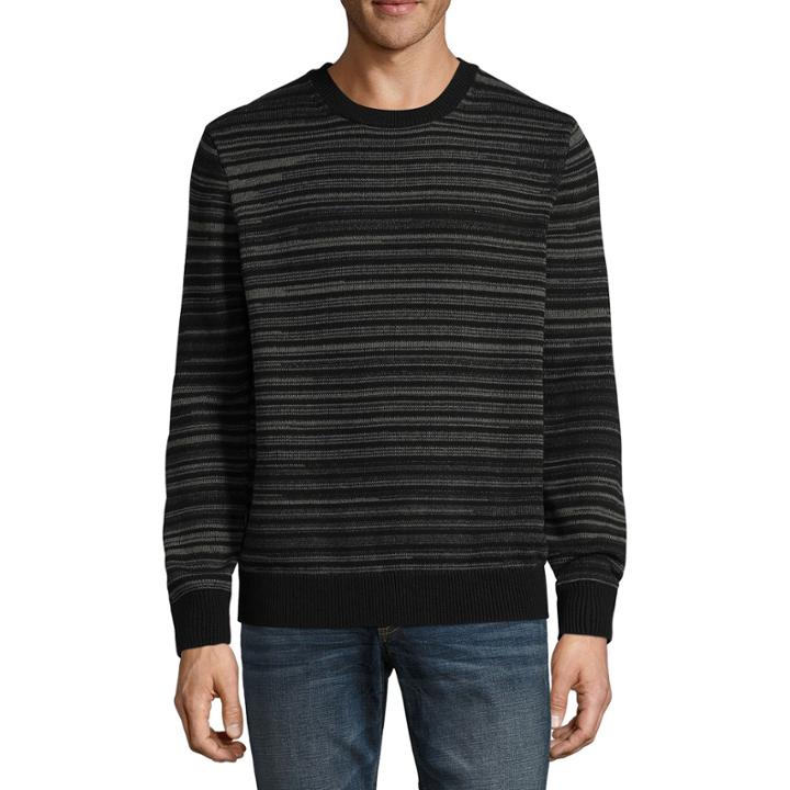 Claiborne Space Dye Long Sleeve Pullover Sweater