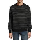 Claiborne Space Dye Long Sleeve Pullover Sweater