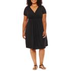 St. John's Bay Short Sleeve Shift Dress-plus