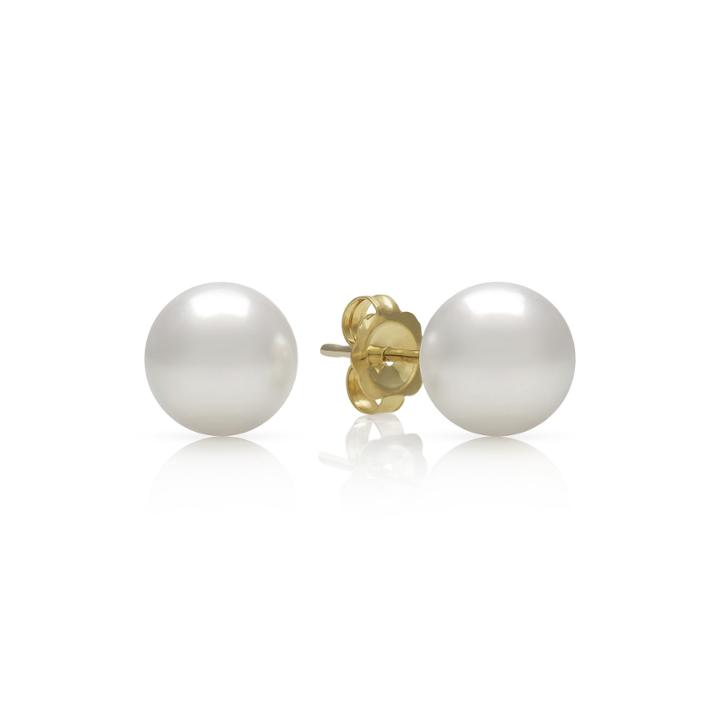 14k Yellow Gold Akoya Pearl Earrings