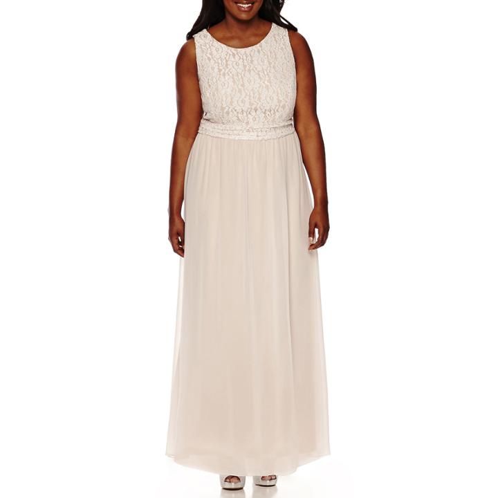 Speechless Sleeveless Lace And Chiffon Maxi Dress - Juniors Plus