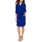 Emma And Michele 3/4 Sleeve Shirt Dress