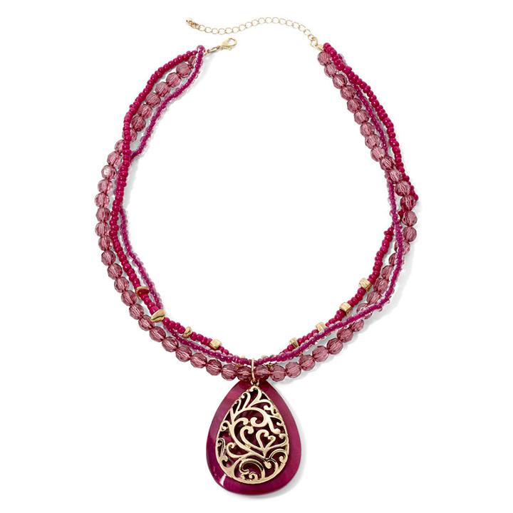 Mixit&trade; Gold-tone Berry Shell Pendant Necklace