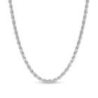 Made In Italy Sterling Silver Solid Rope 24 Inch Chain Necklace