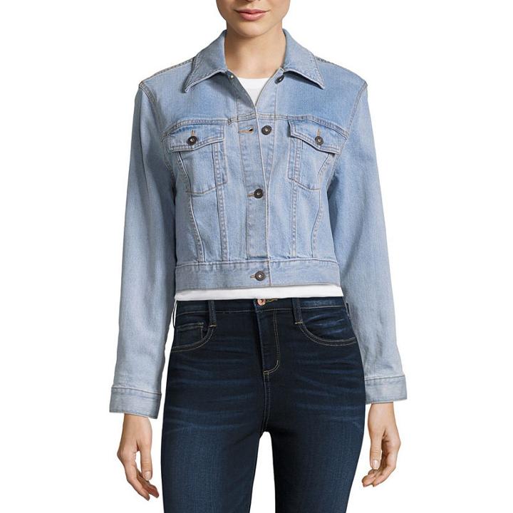 Arizona Cropped Denim Jacket-juniors