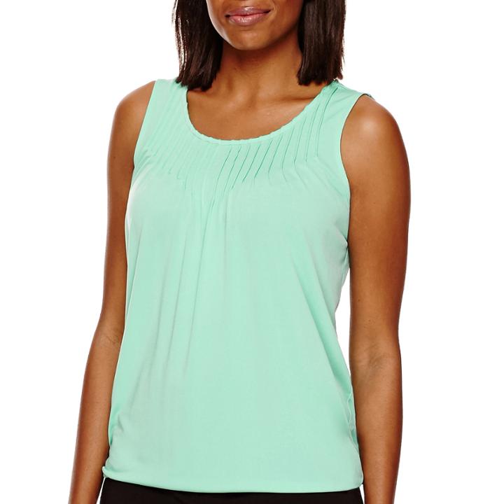 Liz Claiborne Pleated Knit Tank Top